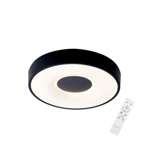 56W LED Griestu lampa COIN Black Ø38 Dimmējama 7567